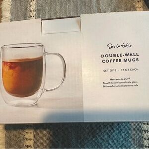 Sur La Table Double-Wall Double Espresso Glasses, Set Of 2